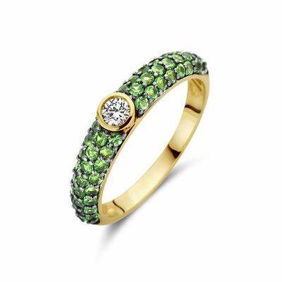 ring tsavoriet en diamant 0.10ct h si
