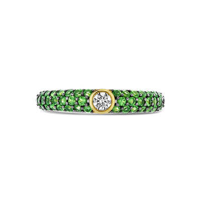 ring tsavoriet en diamant 0.10ct h si