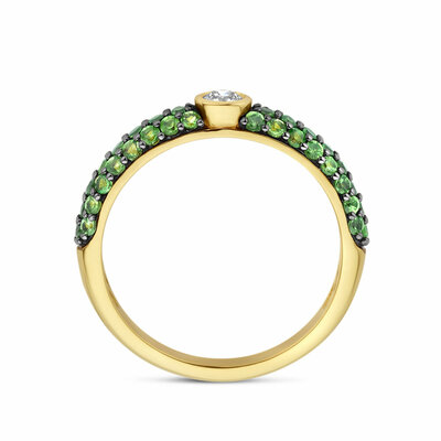 ring tsavoriet en diamant 0.10ct h si