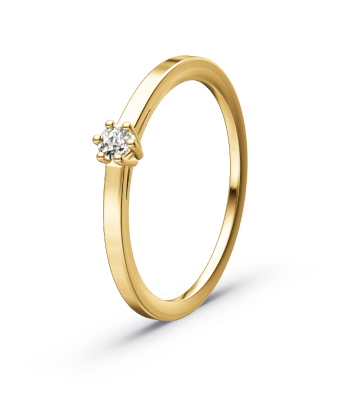 Verlovingsring  solitaire 0,100 ct