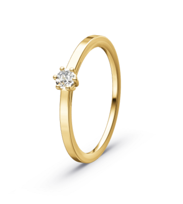 Verlovingsring  solitaire 0,150 ct