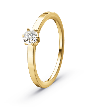 Verlovingsring  solitaire 0,330 ct