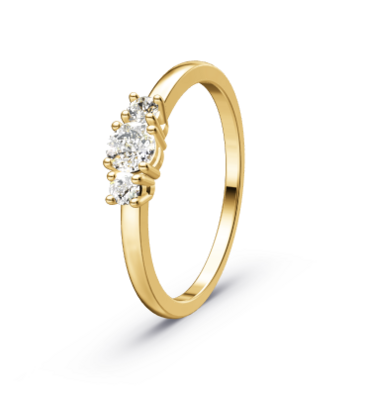 Verlovingsring  solitaire 0.410 ct