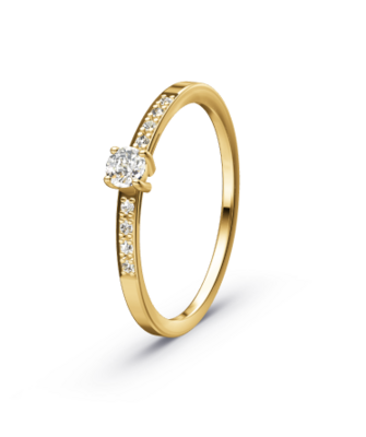 Verlovingsring  solitaire 0.190 ct