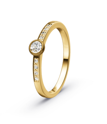 Verlovingsring  solitaire 0.190 ct