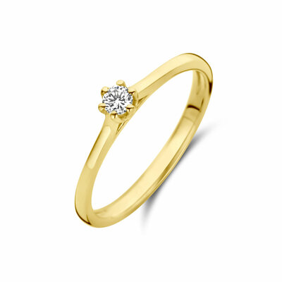 aanzoeksring diamant 0.10ct h si