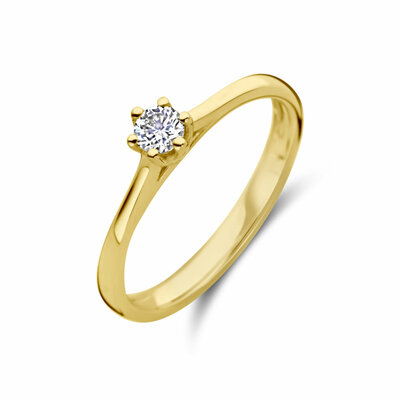 aanzoeksring diamant 0.15ct h si