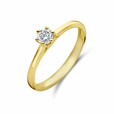 aanzoeksring diamant 0.20ct h si