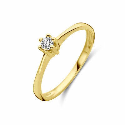 aanzoeksring diamant 0.10ct h si