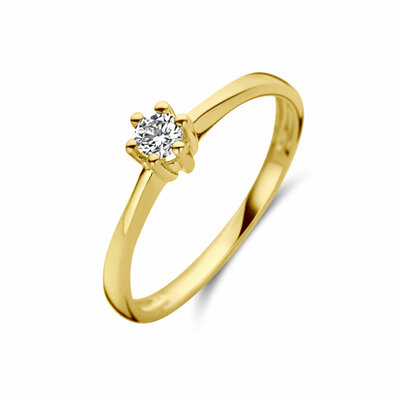 aanzoeksring diamant 0.15ct h si