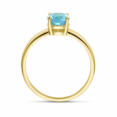 ring blauw topaas