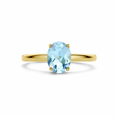 ring blauw topaas