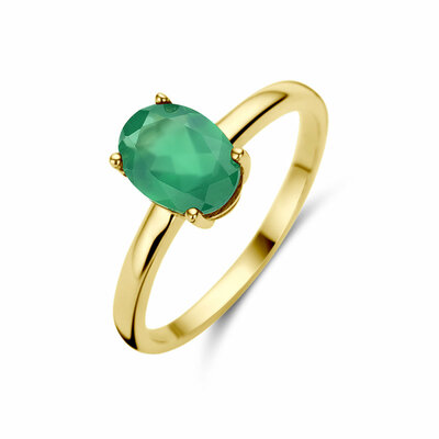 ring groen agaat