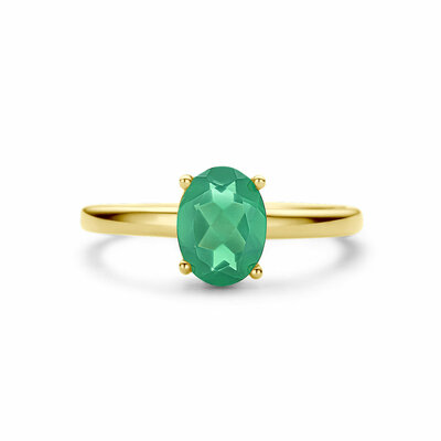 ring groen agaat