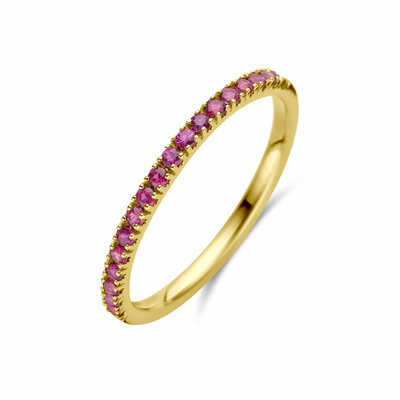 ring met geboortesteen robijn juli