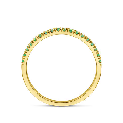 ring met geboortesteen smaragd mei