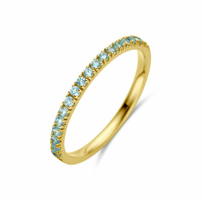 ring met geboortesteen blauw topaas december