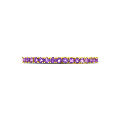 ring met geboortesteen amethist februari