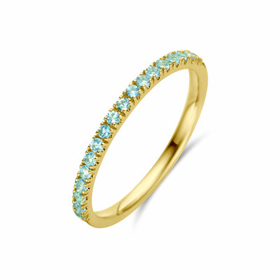 ring met geboortesteen aquamarijn maart