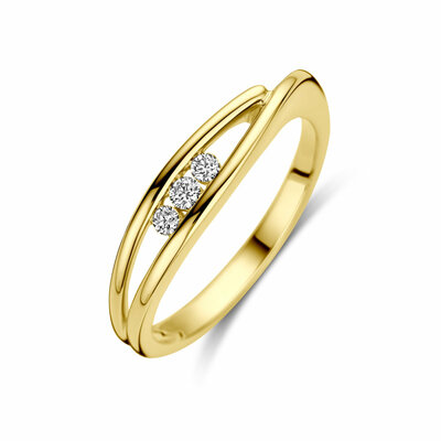 ring trilogie diamant 0.10ct h si