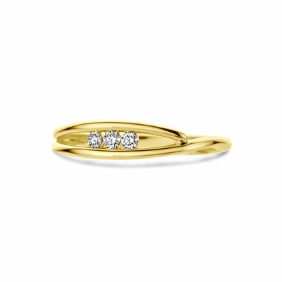 ring trilogie diamant 0.10ct h si