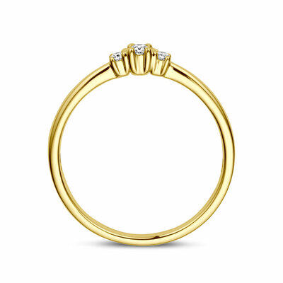 ring trilogie diamant 0.08ct h si