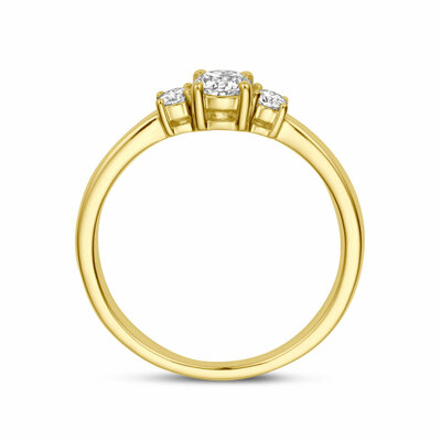 ring trilogie diamant 0.46ct h si