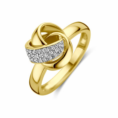 ring knoop diamant 0.11ct h si