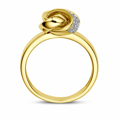 ring knoop diamant 0.11ct h si