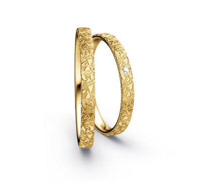 Klassieke Ringen Geelgoud Criss-cross