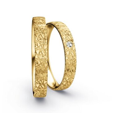 Klassieke Ringen Geelgoud Criss-cross