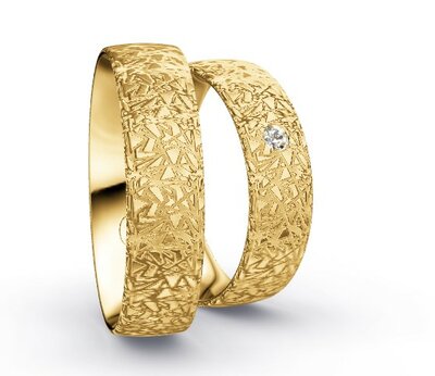 Klassieke Ringen Geelgoud Criss-cross
