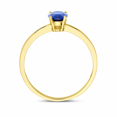 ring donkerblauw zirkonia