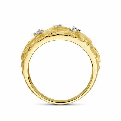 ring diamant 0.06ct h si bicolor gestift