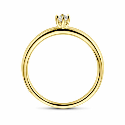 aanzoeksring diamant 0.10ct h si