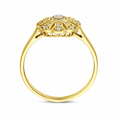 ring diamant 0.22ct h si