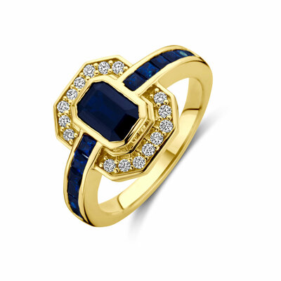 ring saffier en diamant 0.20ct h si