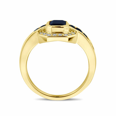 ring saffier en diamant 0.20ct h si