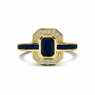 ring saffier en diamant 0.20ct h si