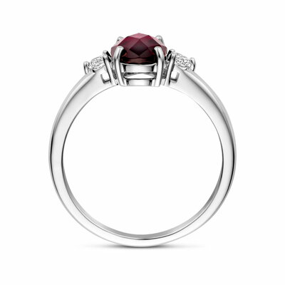 ring granaat en zirkonia