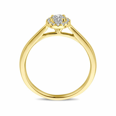 ring lab grown diamant 0.32ct h si