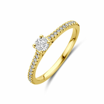 ring lab grown diamant 0.39ct h si