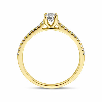 ring lab grown diamant 0.39ct h si