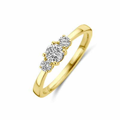 ring trilogie lab grown diamant 0.46ct h si
