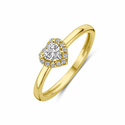 ring hart zirkonia halo