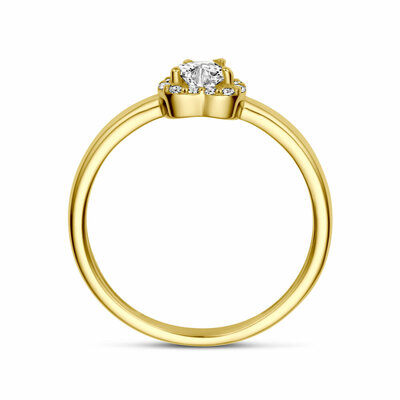 ring hart zirkonia halo