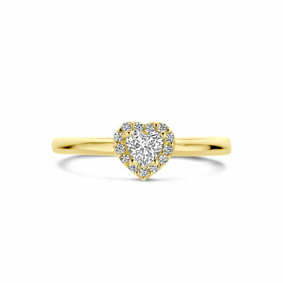 ring hart zirkonia halo
