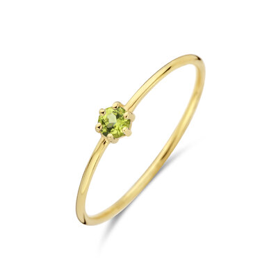 ring met geboortesteen peridot augustus