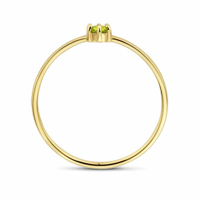 ring met geboortesteen peridot augustus
