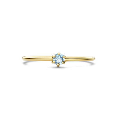 ring met geboortesteen aquamarijn maart